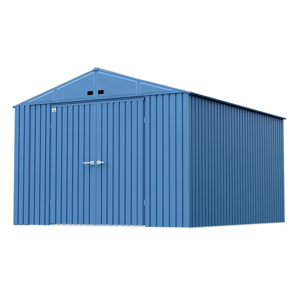 Arrow Storage Products Elite Steel Storage Shed, 10x12, Blue Grey - EG1012BG