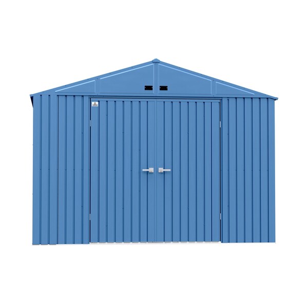 Arrow Storage Products Elite Steel Storage Shed, 10x12, Blue Grey - EG1012BG