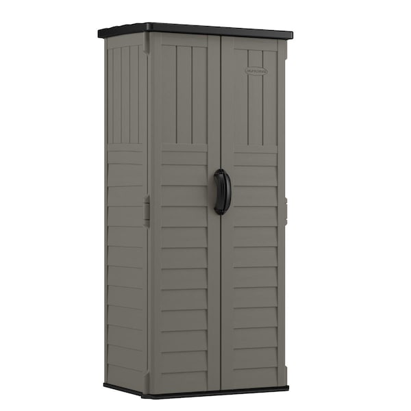 Grilltown 2 ft. 8 in. x 2 ft. 2 in. Vertical Shed - Stone Gray - GR3110048