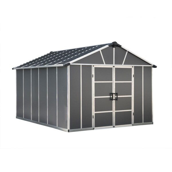 Palram Canopia  11 x 13 ft. Yukon Storage Shed  Gray - HG9913SGY