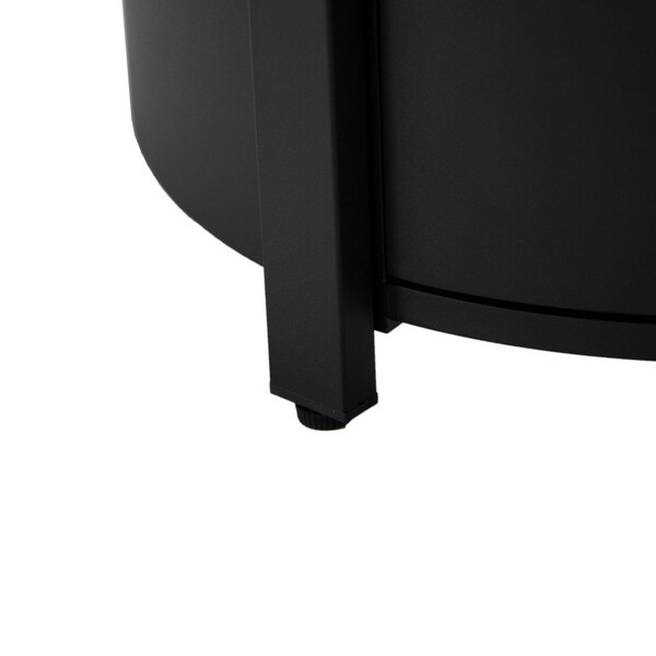 Leisuremod Walbrooke Black Patio Round Tank Holder, Black - WH24BL