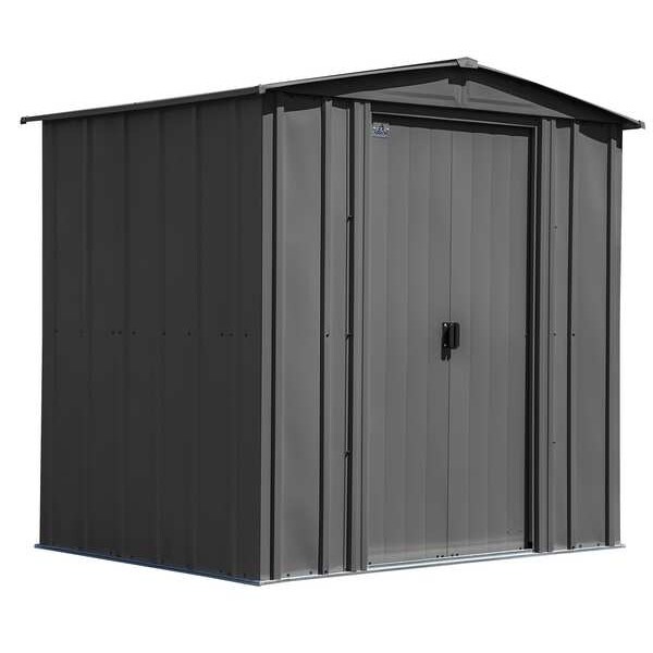 Arrow Storage Products 6x5 Classic Steel Storage Shed, Charcoal - CLG65CC