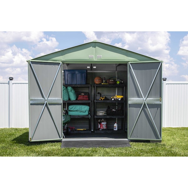 Arrow Storage Products 10x8 Select Steel Storage Shed, Sage Green - SCG108SG