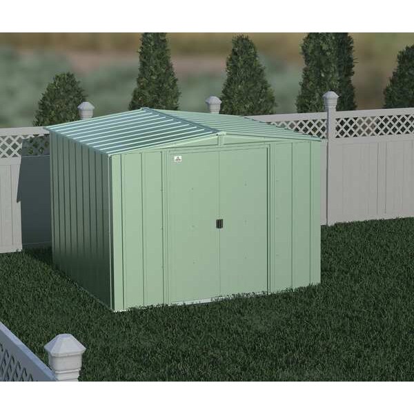 Arrow Storage Products 8x8 Classic Steel Storage Shed, Sage Green - CLG88SG