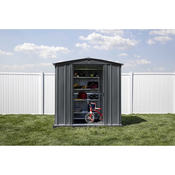 Arrow Storage Products Shed, Charcoal, Assembled - CLG67CC
