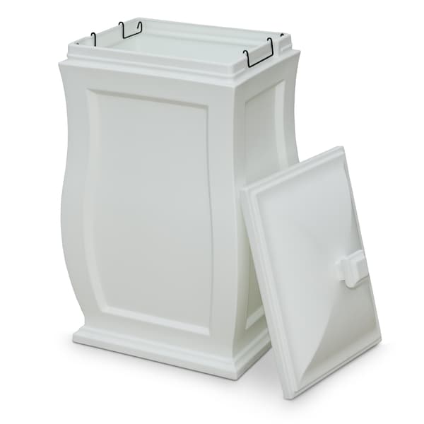 Mayne 22 gal Polyethylene Patio Storage Bin, White - 5861-W
