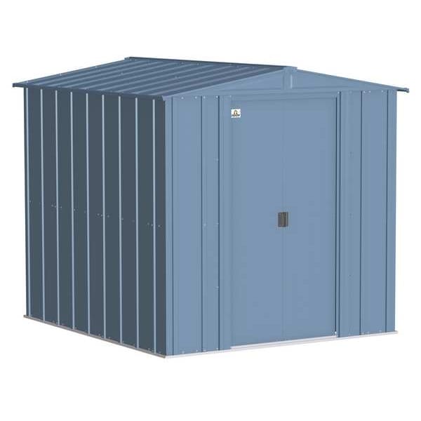 Arrow Storage Products 6x7 Classic Steel Storage Shed, Blue Grey - CLG67BG