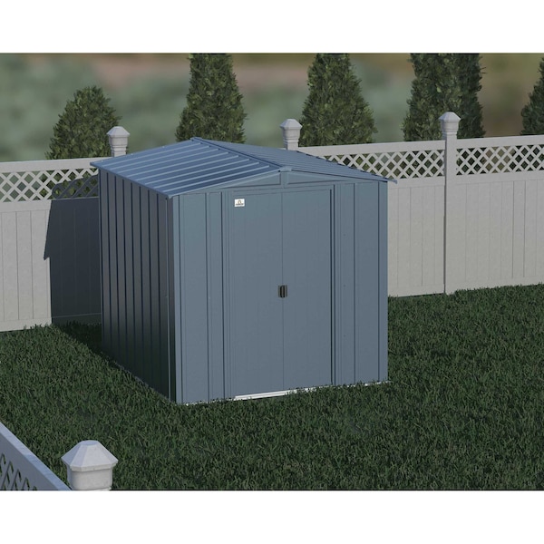 Arrow Storage Products 6x7 Classic Steel Storage Shed, Blue Grey - CLG67BG