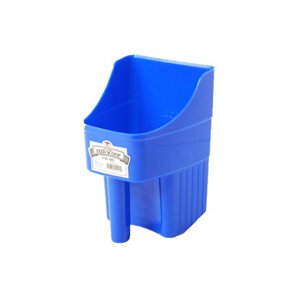 American Distribution & Mfg 3QT BLU Plas Feed Scoop - 150415