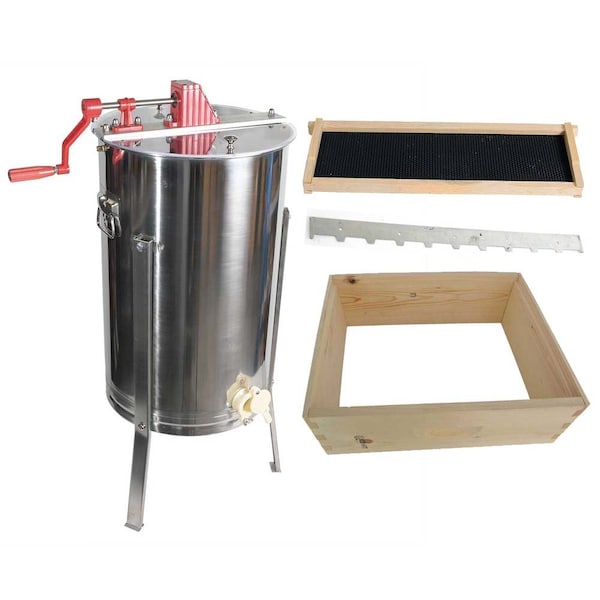Good Land Bee Supply 2 Frame Honey Extractor and 1 Complete Honey Super Free Spacer Included - GL-E2-1SK-SPCR
