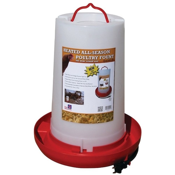 Farm Innovators Poultry Fount, 3 gal, Plastic - HPF-100