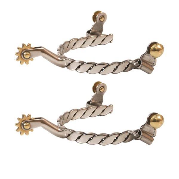 Jacks Imports Twisted Band Stainless Steel Spurs MENS - 10461-MEN