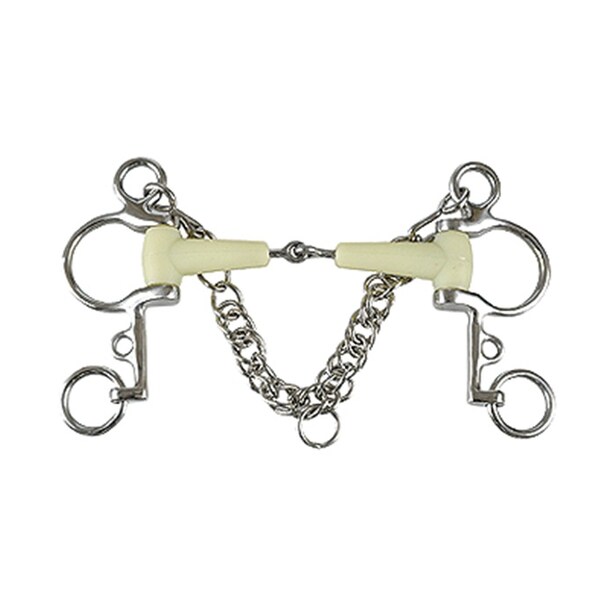 Jacks Imports Apple Pelham Bit with Stainless Steel Rings 5-1/2" - 212511P-5-1/2