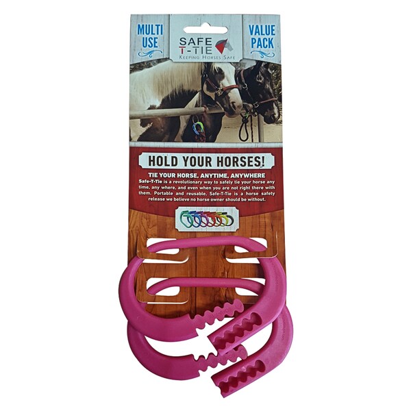 Safety Tie Horse Tether Safety Tie, Release Tie Down Clip, Pink, PK2 - SAFETY_TIE_PINK