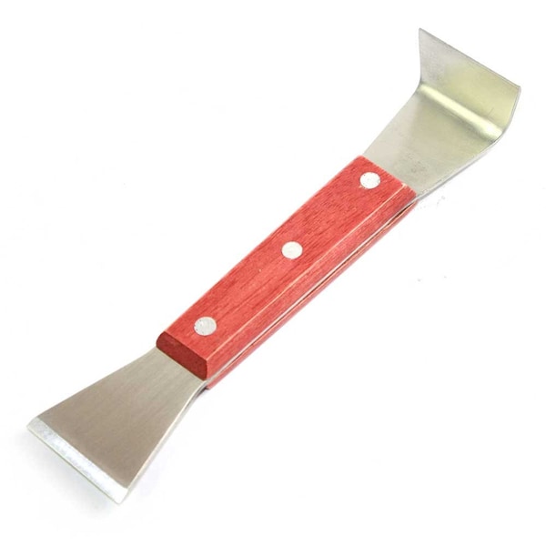 Good Land Bee Supply 8 Inch Stainless Steel Beehive Frame Lifter and Scraper - Wood Handle - GLHT-WOOD
