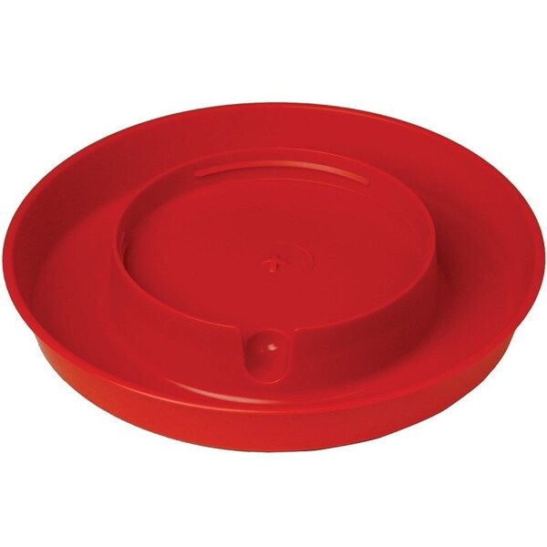 Little Giant Poultry Waterer Base, 9 in Dia, 112 in H, 1 gal Capacity, Polystyrene, Red - 750