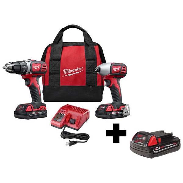Milwaukee Tool M18  L2-Tool Combo Kit w M18 2.0 Battery - 2691-22, 48-11-1820