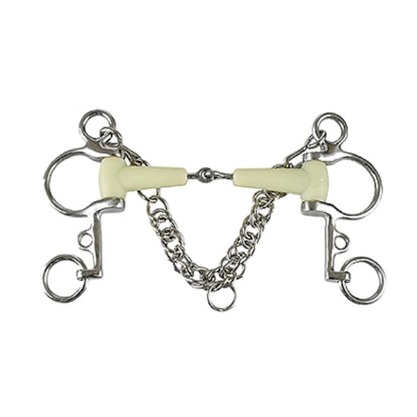 Jacks Imports Apple Pelham Bit with Stainless Steel Rings 4-1/2" - 212511P-4-1/2