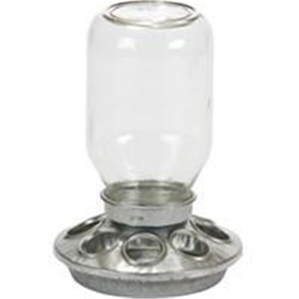 Miller Mfg Miller Mfg Co Inc P-Mason Jar Baby Chick Feeder- Clear 1 Quart MJ9810 - 957781