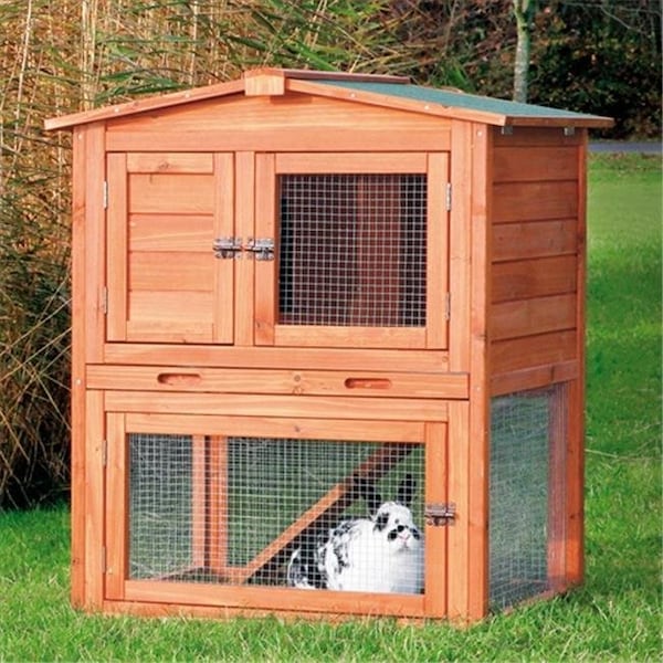 Trixie Pet Products TRIXIE Pet Products 62338 Rabbit Hutch With Peaked Roof; Small - 62338