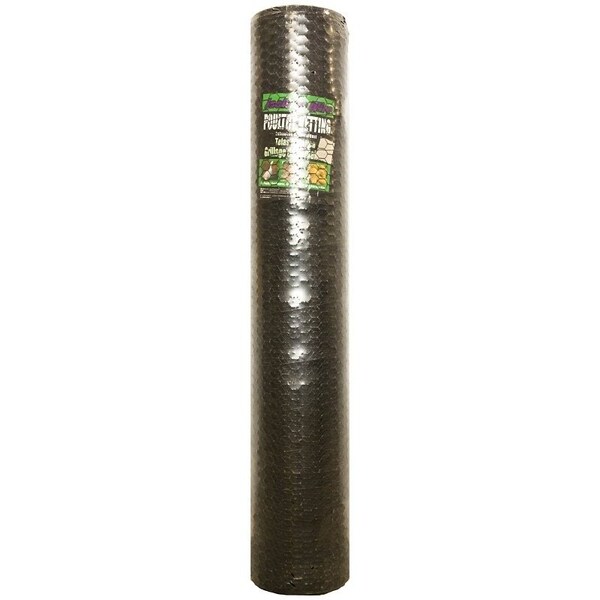 Jackson Wire 12 01 47 29 Poultry Hex Netting, 150 ft L, 60 in W, 20 Gauge, Hexagonal Mesh, 1 in Mesh, Galvanized - 12014729
