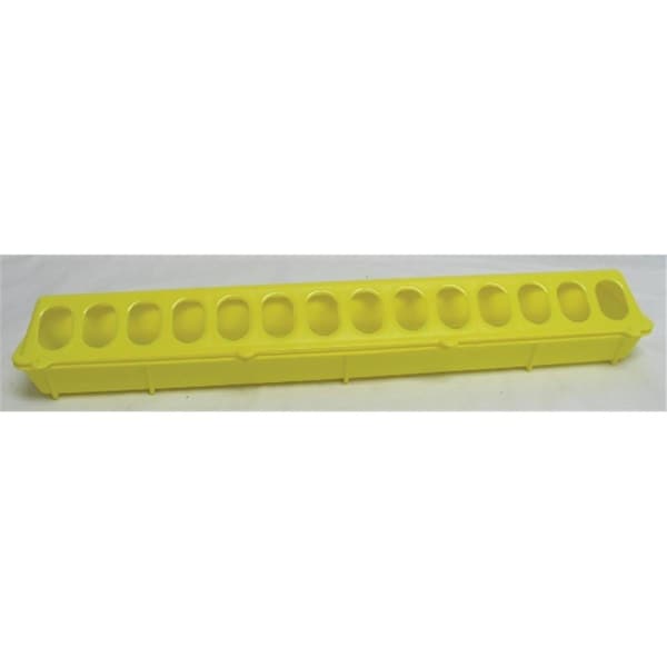 Fly Free Zone Inc Flip-top Poultry Feeder- Yellow 20 Inch - 820YELLOW - FL187593