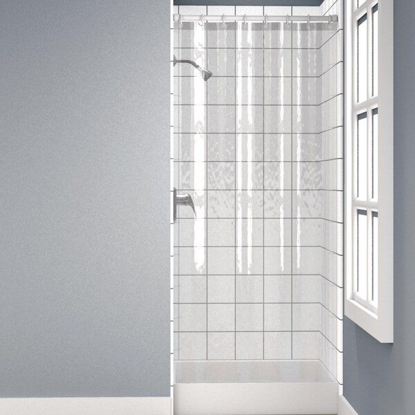 Zenna Home Zenna Home 78 in. H X 54 in. W Clear Solid Stall Liner PEVA - PE71160CST