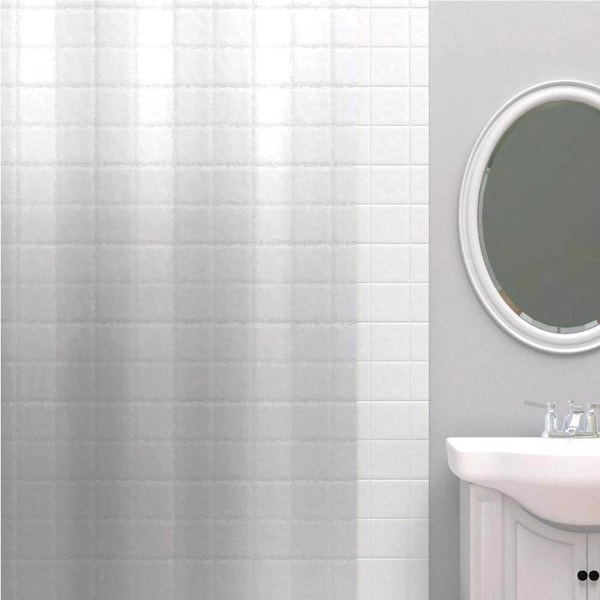 Zenna Home Zenna Home 78 in. H X 54 in. W Clear Solid Stall Liner PEVA - PE71160CST