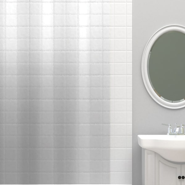 Zenna Home Zenna Home 78 in. H X 54 in. W Clear Solid Stall Liner PEVA - PE71160CST