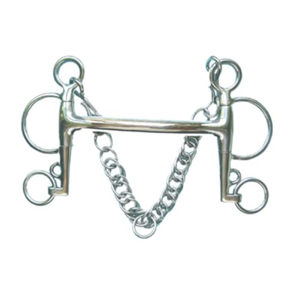 Jacks Imports Stainless Steel Mullen Mouth Pelham Bit 5" - 20142-5
