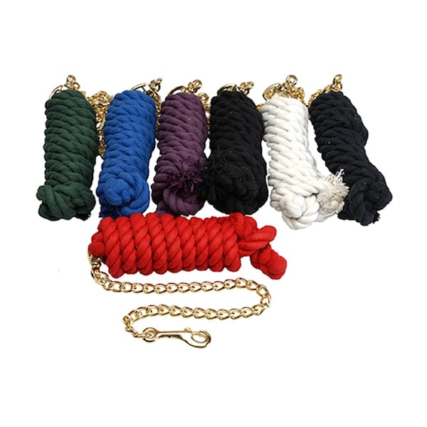 Jacks Imports Cotton Lead Rope with Brass Plated Snap FOREST - 1307-FO