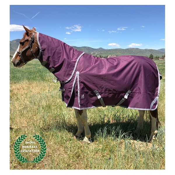 Jacks Heritage Collection Boreas Purple Turnout Blanket, Reflective Stripes 78" - 4297-78