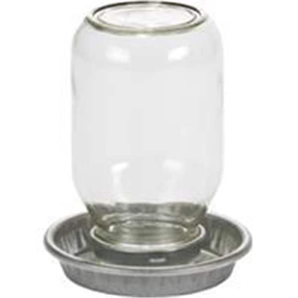 Miller Mfg Miller Mfg Co Inc P-Mason Jar Baby Chick Waterer- Clear 1 Quart MJ9826 - 957782