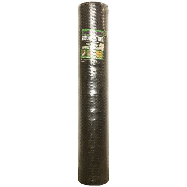 Jackson Wire 12 01 48 29 Poultry Hex Netting, 150 ft L, 72 in W, 20 Gauge, Hexagonal Mesh, 1 in Mesh, Galvanized - 12014829