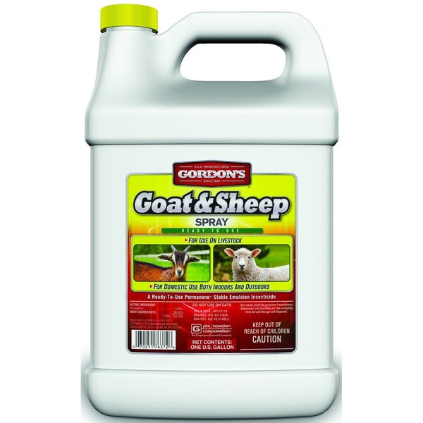 Gordons Goat and Sheep Spray, Liquid, Yellow, Solvent, 1 gal - 7631072