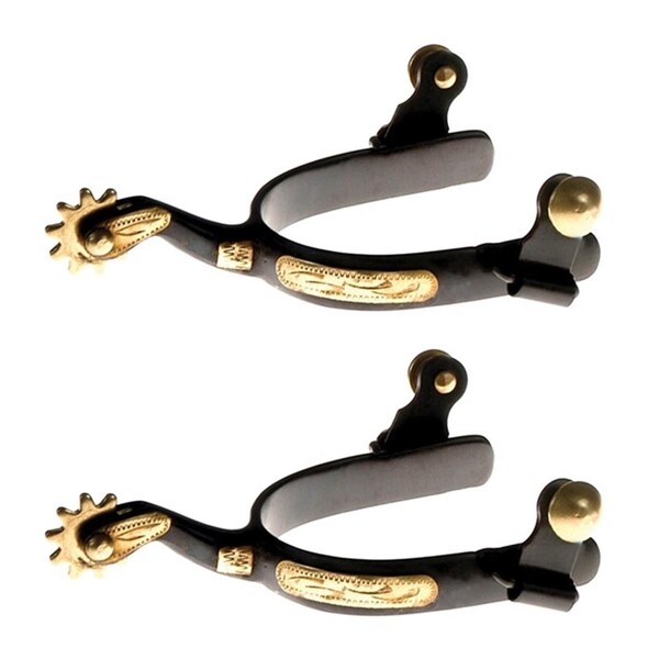 Jacks Jacks 11070 Black Steel Roping Spurs - 11070