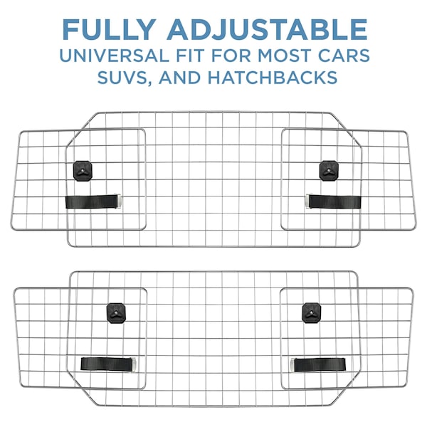 Jumbl Dog Barrier for SUV's, Cars & Vehicles, Heavy-Duty - Adjustable Pet Barrier, Universal Fit - JUMDBAR