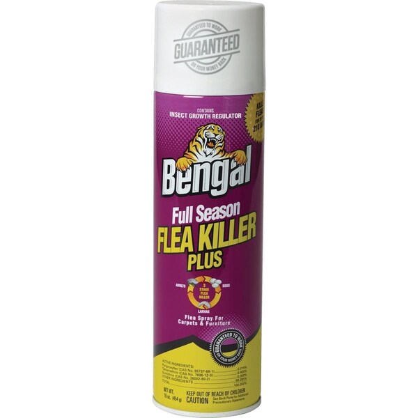 Bengal Flea Killer Plus 16 Oz. Aerosol Spray Full Season Tick & Flea Killer - 92445