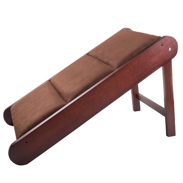 Pet Adobe Pet Adobe Folding Pet Ramp- Padded Inclined Transition For Dogs, Cats & Puppies Up to 80lbs (Brown) - 444559FET