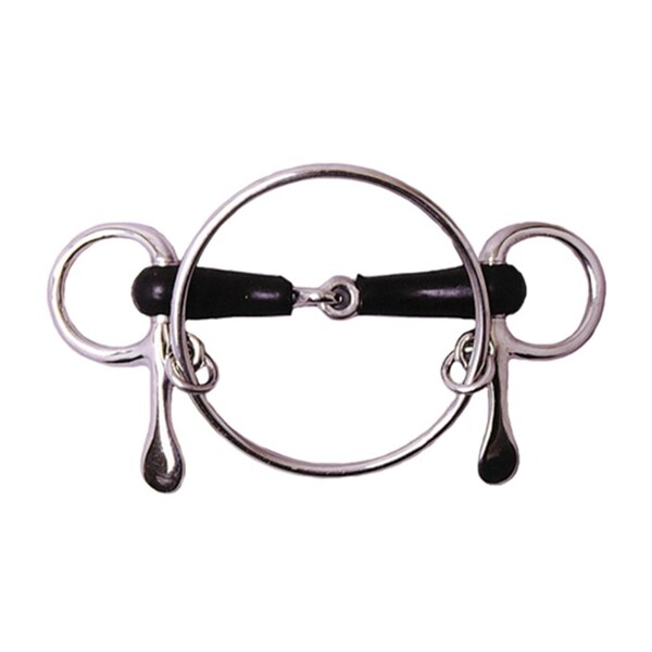 Jacks Imports Dexter Half Cheek Rubber Racing Bit 4-3/4" - 25408-4-3/4