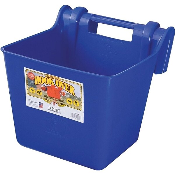 Little Giant Hook Over Feeder, 15 qt Volume, Polyethylene, Blue - HF15BLUE