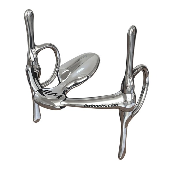 Winning Tongue Plate WTP (Winning Tongue Plate) Full Cheek Bit with Extended Plate 5" - 3466-5