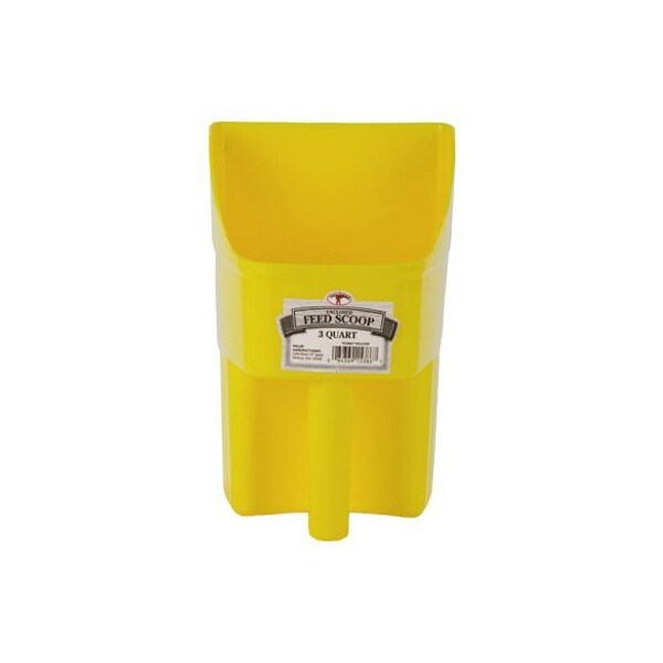 American Distribution & Mfg 3QT YEL Plas Feed Scoop - 153867