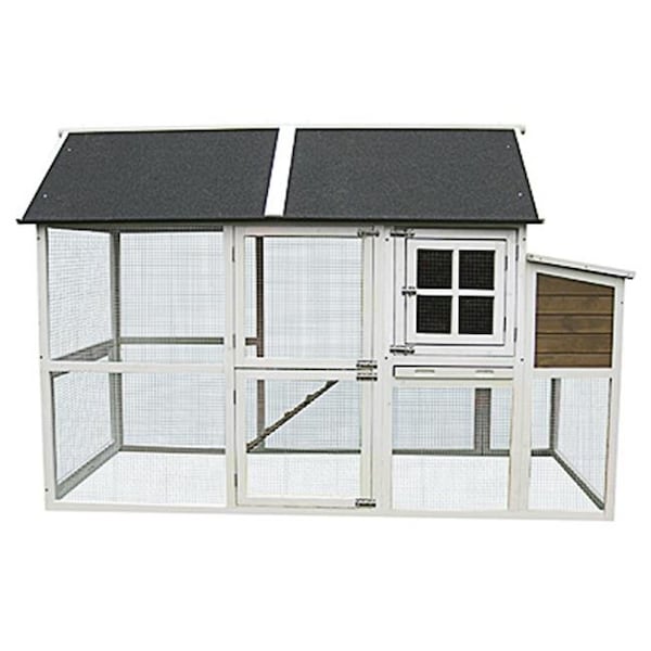 Innovation Pet Innovation Pet 242674 Extra Large Chicken Coop; Light Green with Cream Trim & Red Door - 242674