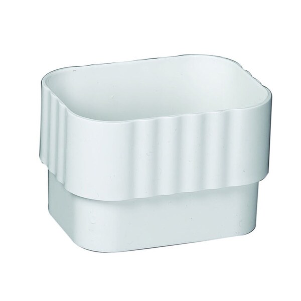 Amerimax Home Products Amerimax 2 in. W X 3 in. L White Vinyl K Downspout Connector - M0623