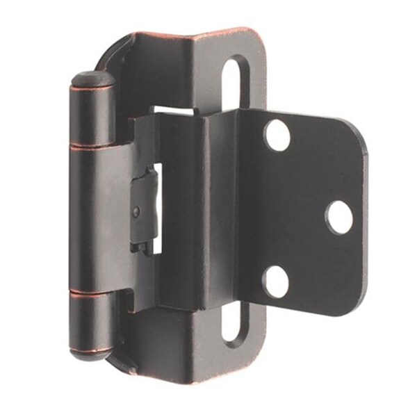 Hd A07565 ORB Amerock Decorative Half Wrap 0.38 in. Inset Self Closing Cabinet Door Hinge; Oil Rubbed Bronze - A07565 ORB