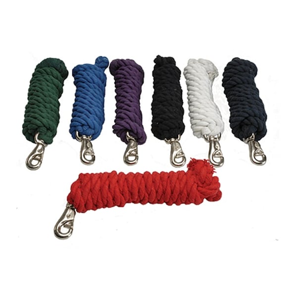 Jacks Imports Cotton Lead Rope with Bull Snap RED - 1289-RE