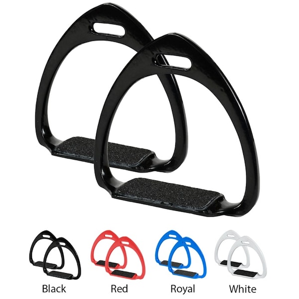 Jacks Imports Colored Aluminum Race Stirrups BLACK - 1651-BK