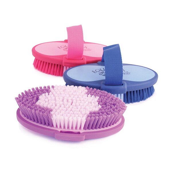 Desert Equestrian Equestria Sport Oval Strap-Back Brush 7-1/2" BLUE - 2170-BL