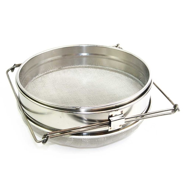 Good Land Bee Supply Food Grade 304 Double Sieve Stainless Steel Bucket Top Honey Strainer, Filter for Honey processing - GLSTRAINER